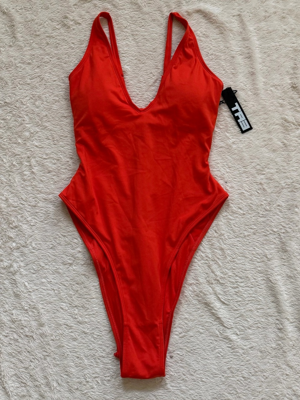 TA3 Plungey hi cut one piece swimsuit NWT